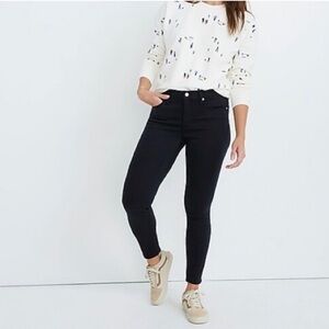 Madewell Black 9" High Rise Skinny Jeans